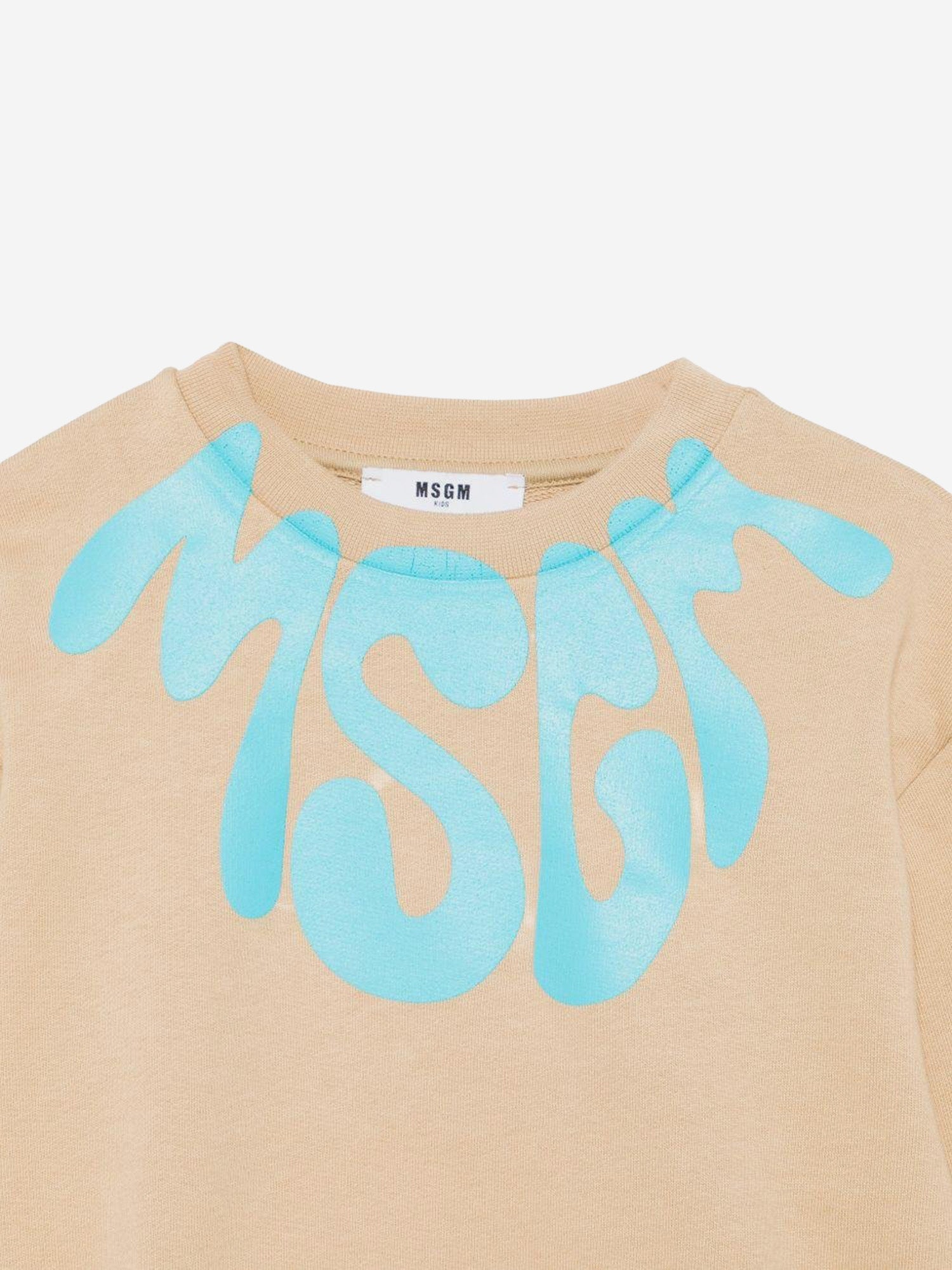Felpa IN COTONE con logo S6MSJUSW220 178 MSGM KIDS 