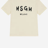 T-SHIRT IN COTONE CON LOGO S6MSJUTH001 013 MSGM KIDS 