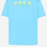 T-SHIRT IN COTONE CON LOGO S6MSJUTH003 MS073 MSGM KIDS 