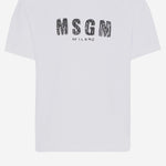 T-SHIRT IN COTONE CON LOGO S6MSJUTH004 001 MSGM KIDS 