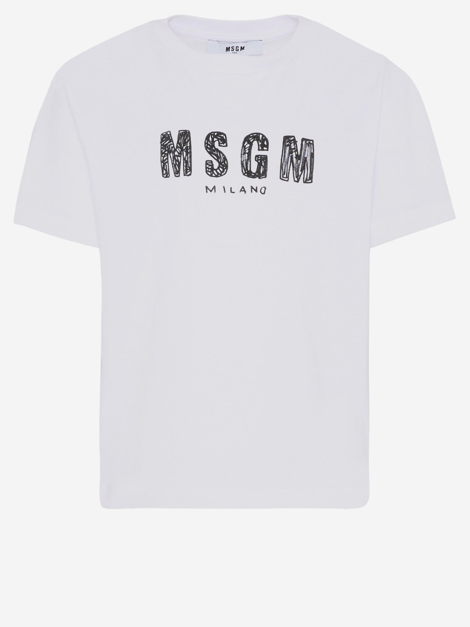 T-SHIRT IN COTONE CON LOGO S6MSJUTH004 001 MSGM KIDS 