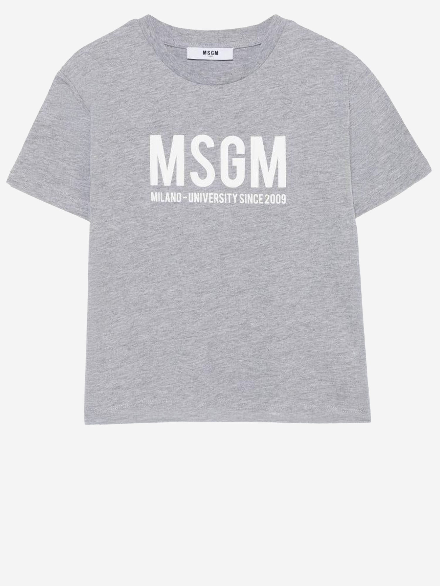 T-SHIRT IN COTONE CON LOGO S6MSJUTH051 271 MSGM KIDS 
