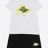 SET DA DUE PEZZI IN COTONE S6MSNBTR272 101 MSGM KIDS 
