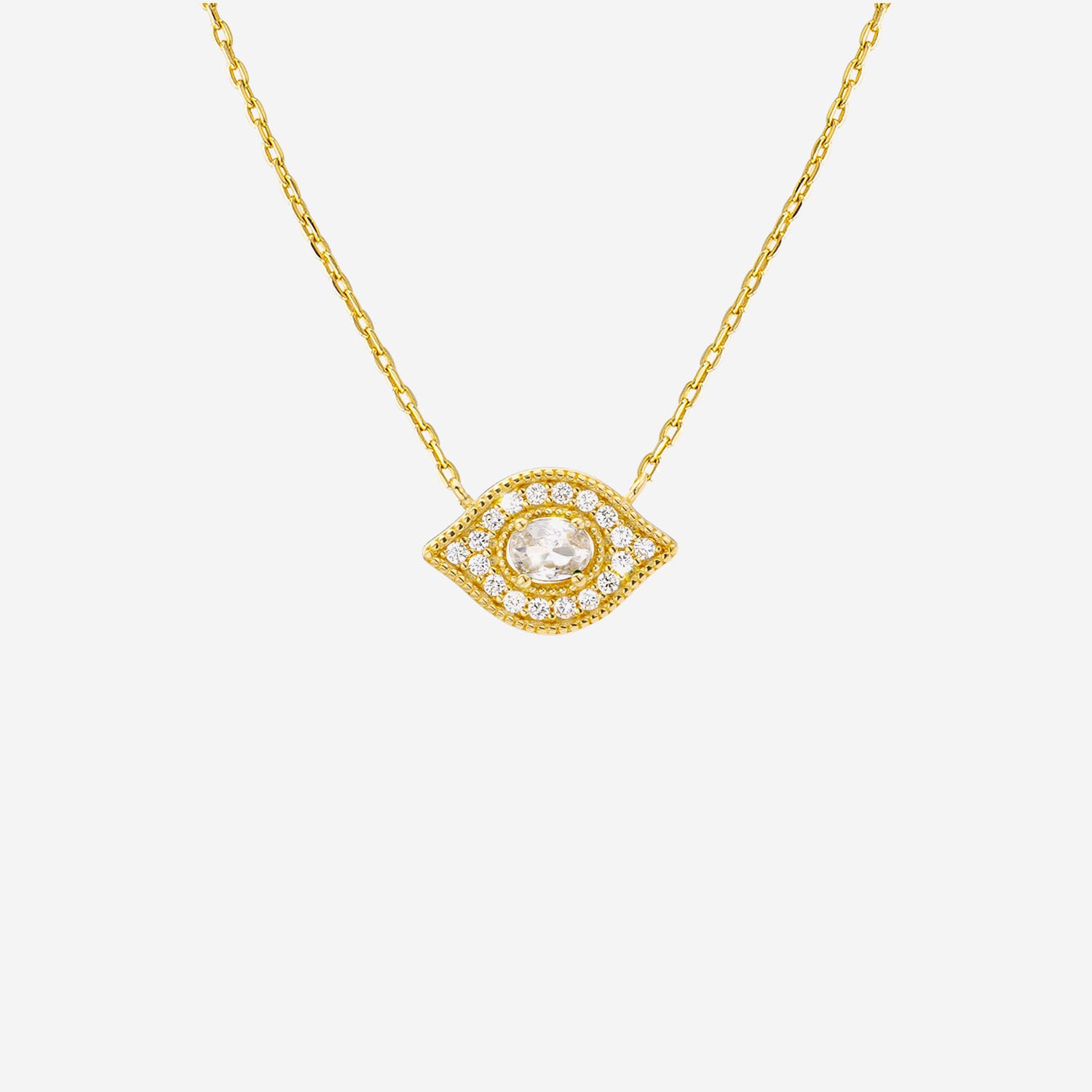 collana WHITE MAJESTIC EYE<BR/> CO427G GOLD MYA BAY 