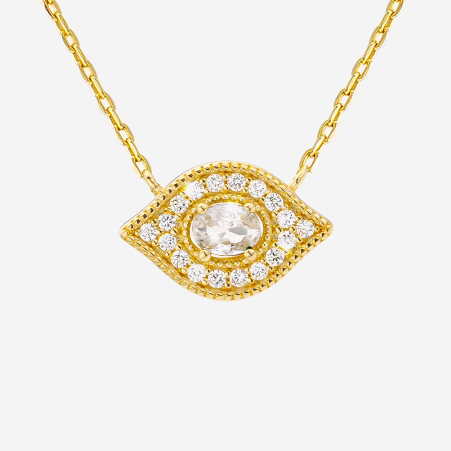 collana WHITE MAJESTIC EYE<BR/> CO427G GOLD MYA BAY 