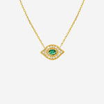 collana  GREEN MAJESTIC EYE CO429G GOLD MYA BAY 