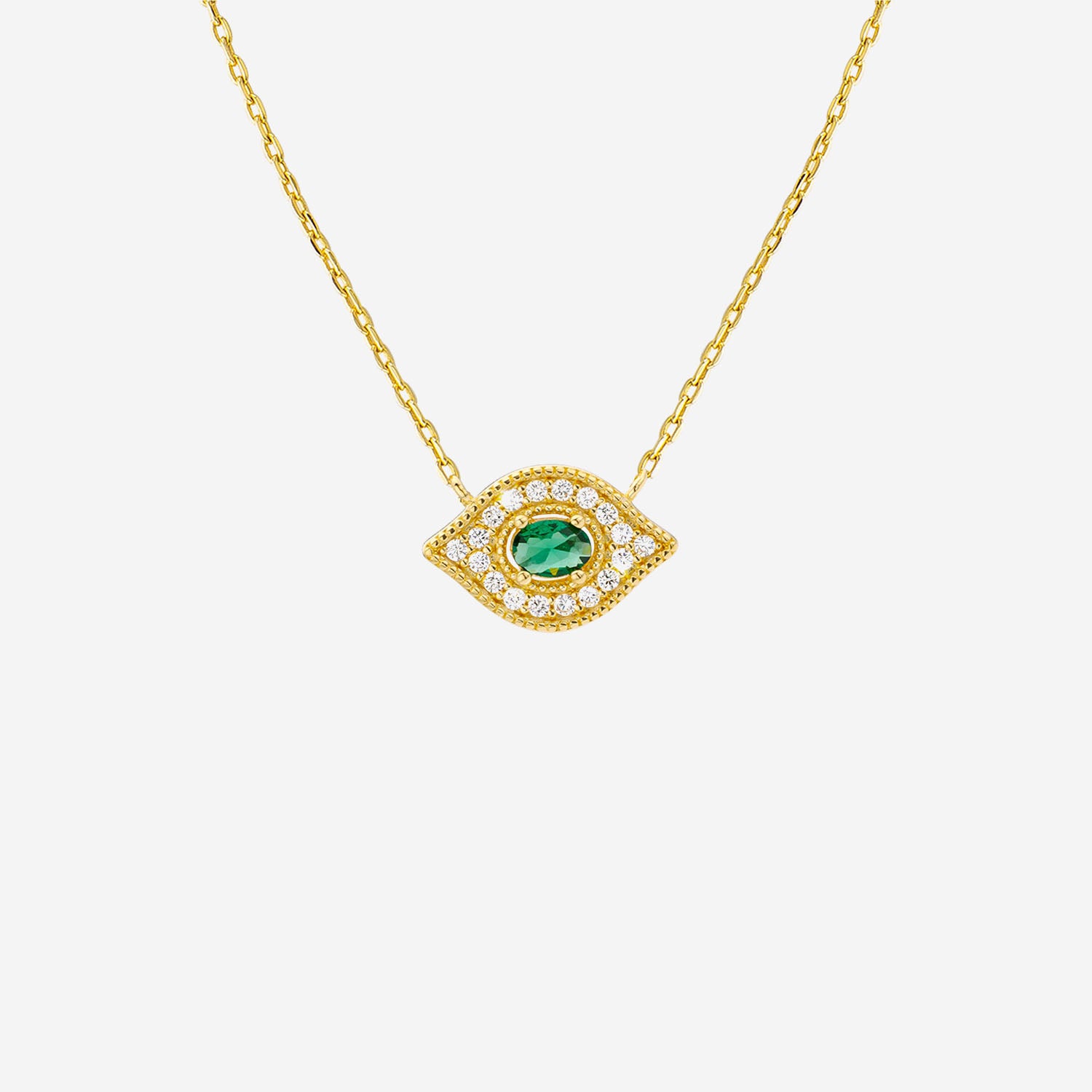 collana  GREEN MAJESTIC EYE CO429G GOLD MYA BAY 
