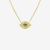 collana  GREEN MAJESTIC EYE CO429G GOLD MYA BAY 