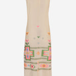 Abito lungo con fantasia 15107 N236BEIGE NEMA 