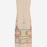 Abito lungo con fantasia 15107 N236BEIGE NEMA 