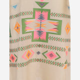 Abito lungo con fantasia 15107 N236BEIGE NEMA 
