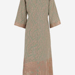 Abito lungo fantasia in misto cotone 15107 N299OLIVE NEMA 