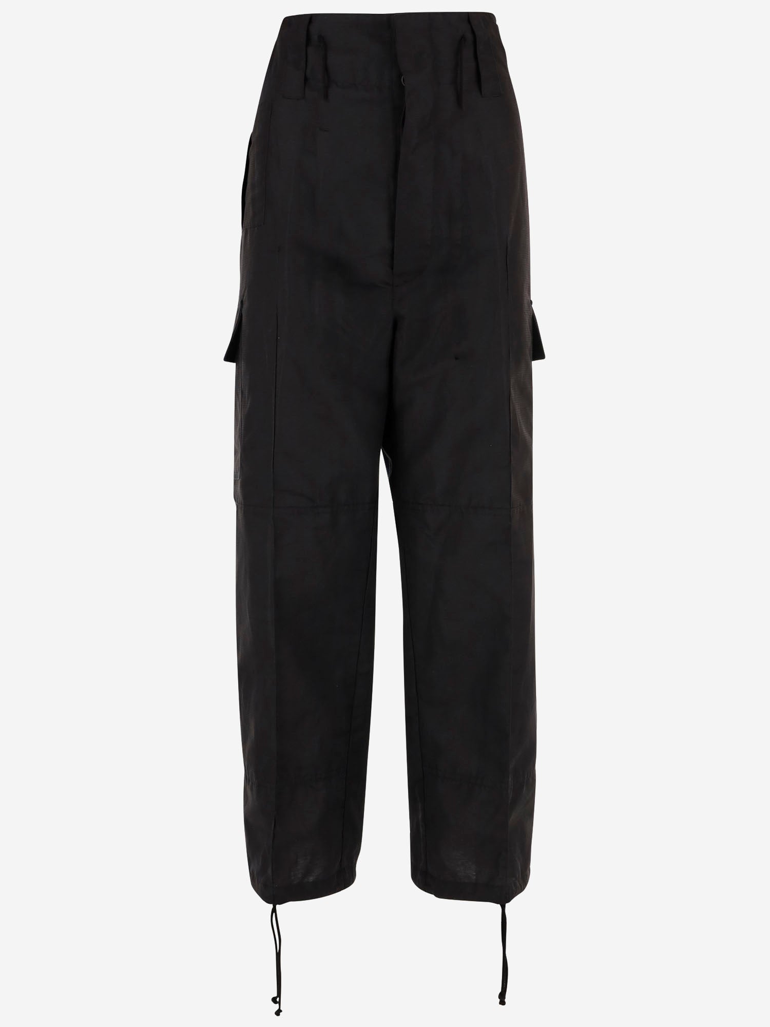 PANTALONI OVER IN MISTO LINO P058 LWLCBLACK NICCOLO PASQUALETTI 