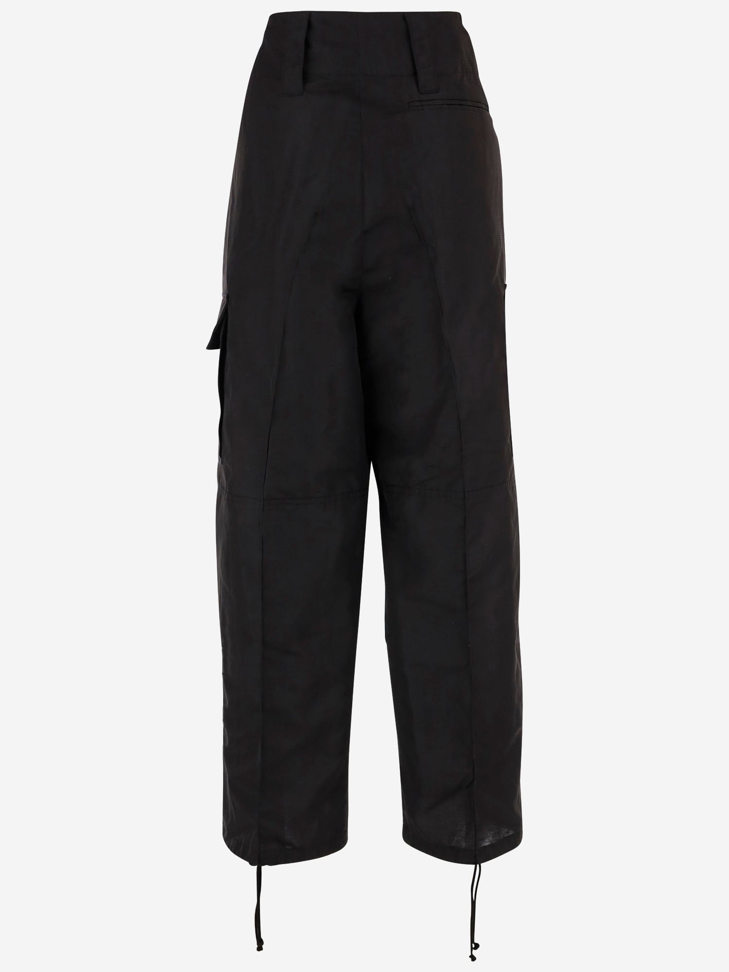 PANTALONI OVER IN MISTO LINO P058 LWLCBLACK NICCOLO PASQUALETTI 
