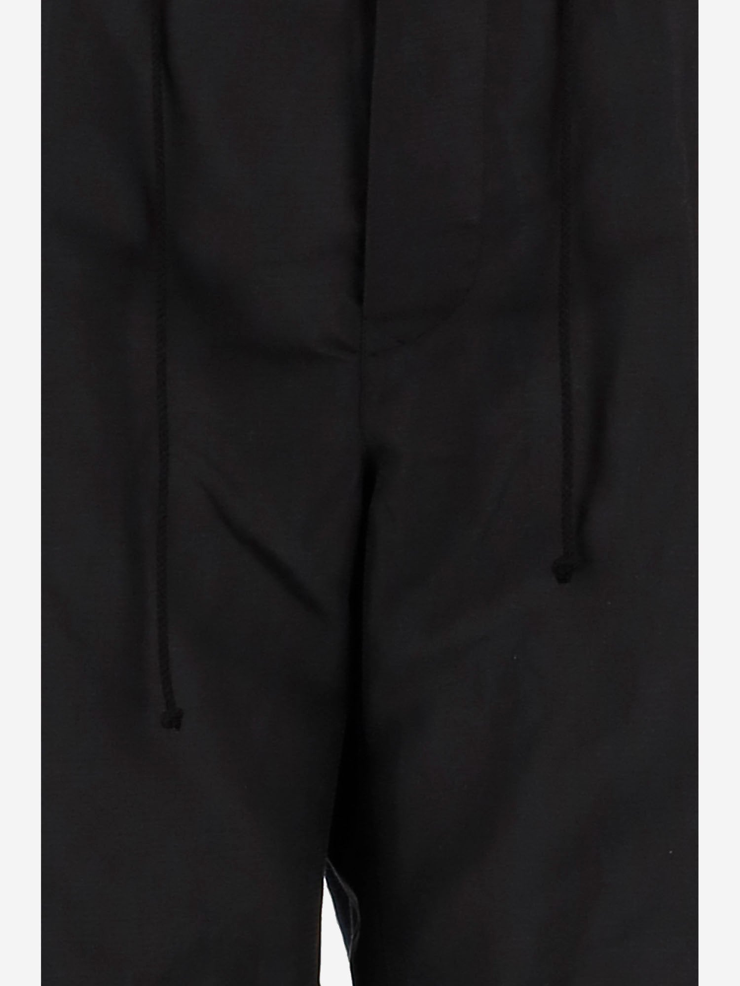 PANTALONI OVER IN MISTO LINO P058 LWLCBLACK NICCOLO PASQUALETTI 