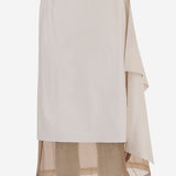 GONNA IN PELLE CON DRAPPEGGIO S053 LEAPSHEAWHITEBEIGE NICCOLO PASQUALETTI 