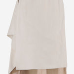 GONNA IN PELLE CON DRAPPEGGIO S053 LEAPSHEAWHITEBEIGE NICCOLO PASQUALETTI 