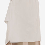GONNA IN PELLE CON DRAPPEGGIO S053 LEAPSHEAWHITEBEIGE NICCOLO PASQUALETTI 