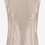 TOP SENZA MANICHE IN TESSUTO LUCIDO CON PAILLETTES T061 PSEQDUSK NICCOLO PASQUALETTI 