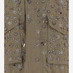 GIACCA IN COTONE RICAMATA CON APPLICAZIONI LUCIABRIGHT SAGE NOVELLE 