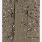 GIACCA IN COTONE RICAMATA CON APPLICAZIONI LUCIABRIGHT SAGE NOVELLE 