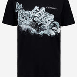 T-SHIRT IN COTONE CON LOGO 44MAA027S26J006001 0001 OFF-WHITE 