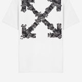 T-SHIRT IN COTONE CON LOGO 44MAA027S26J007100 1000 OFF-WHITE 