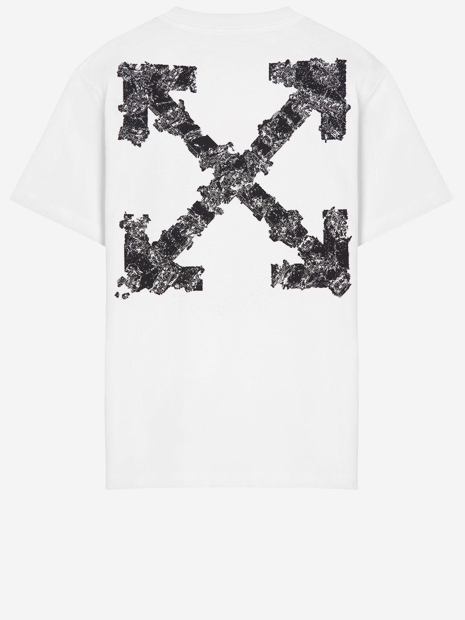 T-SHIRT IN COTONE CON LOGO 44MAA027S26J007100 1000 OFF-WHITE 
