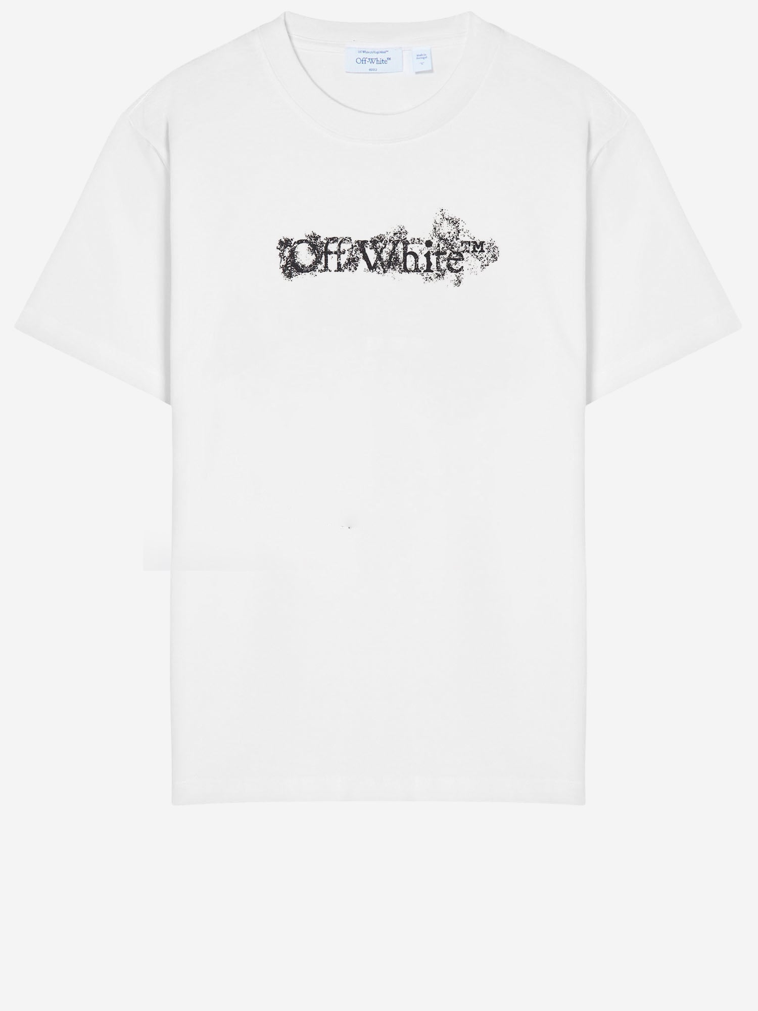 T-SHIRT IN COTONE CON LOGO 44MAA027S26J007100 1000 OFF-WHITE 
