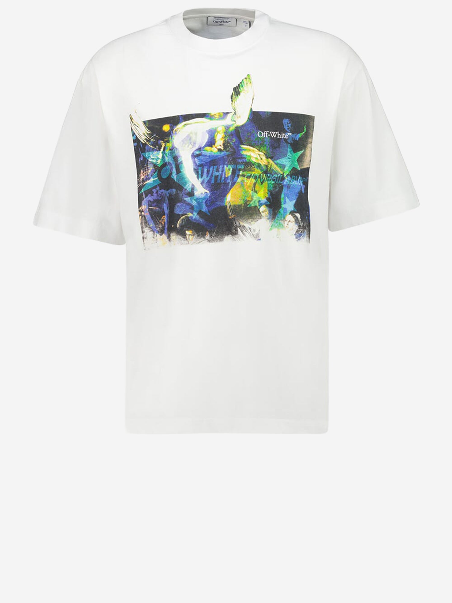 T-SHIRT IN COTONE CON LOGO 44MAA120S26J00C100 1000 OFF-WHITE 