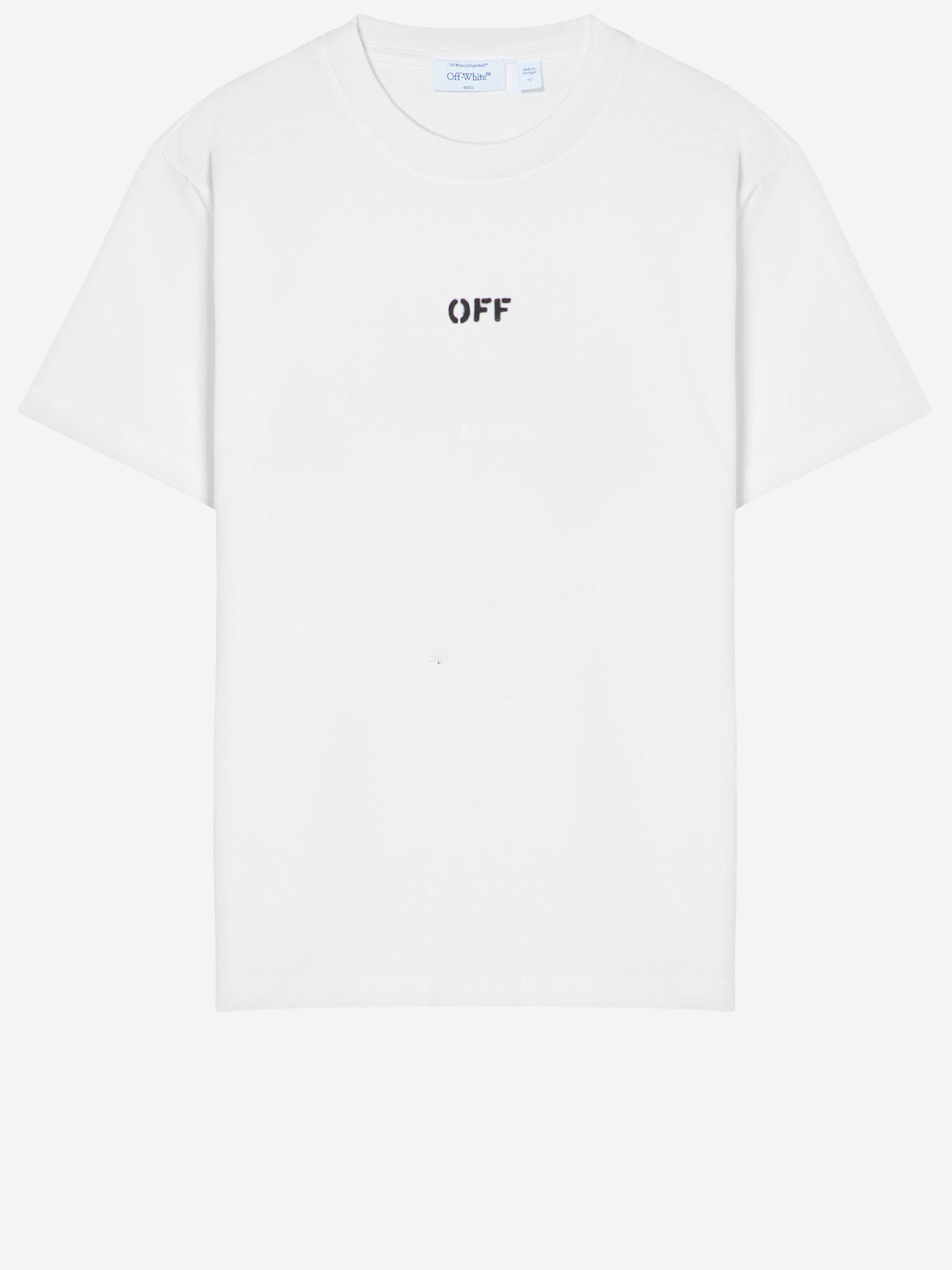 T-SHIRT IN COTONE CON LOGO 44MAA120S26J00I100 1000 OFF-WHITE 