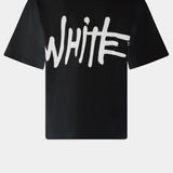 T-SHIRT IN COTONE CON LOGO 44MAA120S26J00L 001 OFF-WHITE 