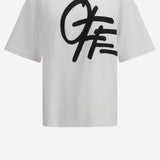 T-SHIRT IN COTONE CON LOGO 44MAA120S26J00L 100 OFF-WHITE 