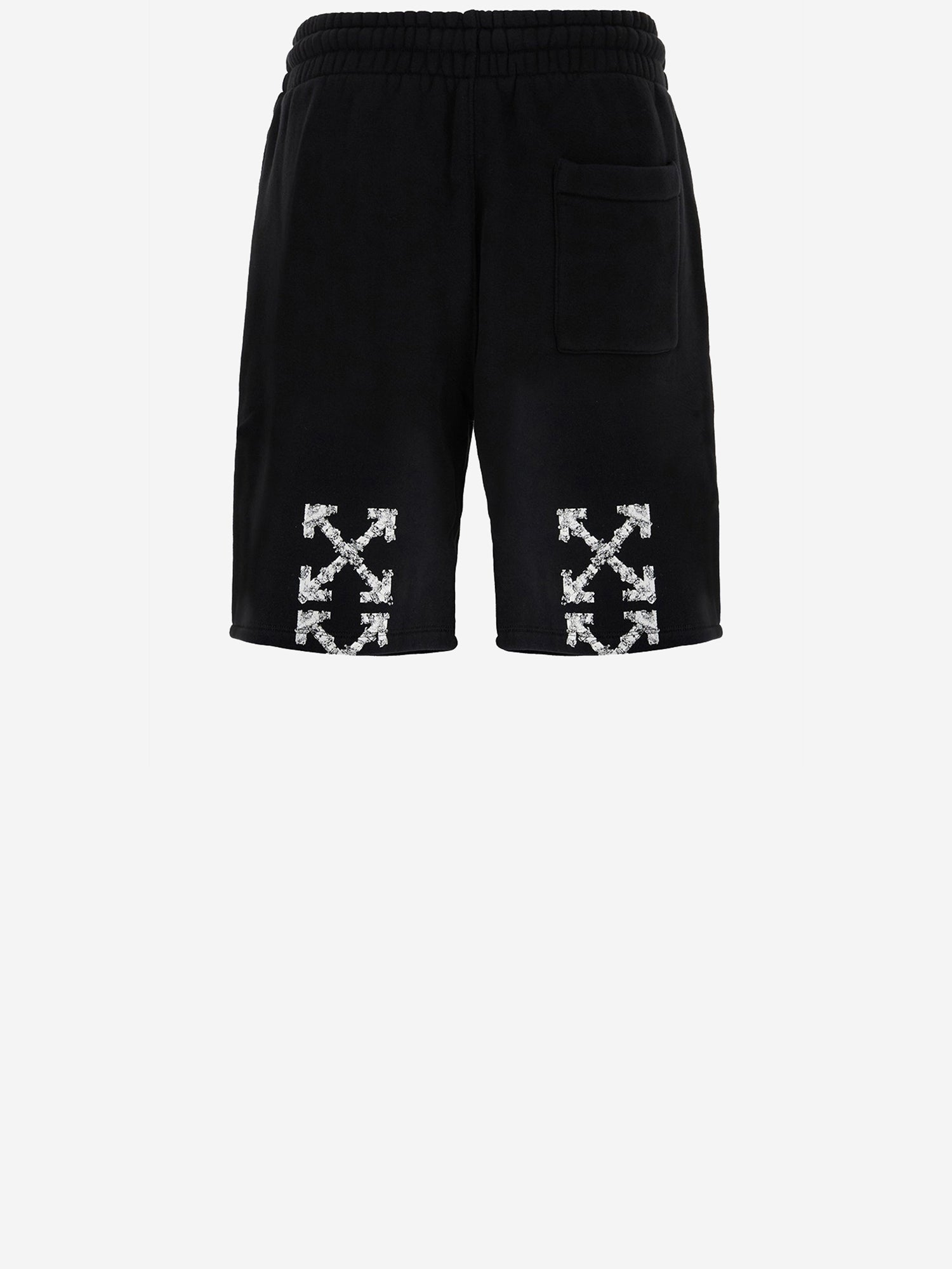 PANTALONI CORTI HERALDIC ARROW IN COTONE 44MCI013S26F001001 0001 OFF-WHITE 