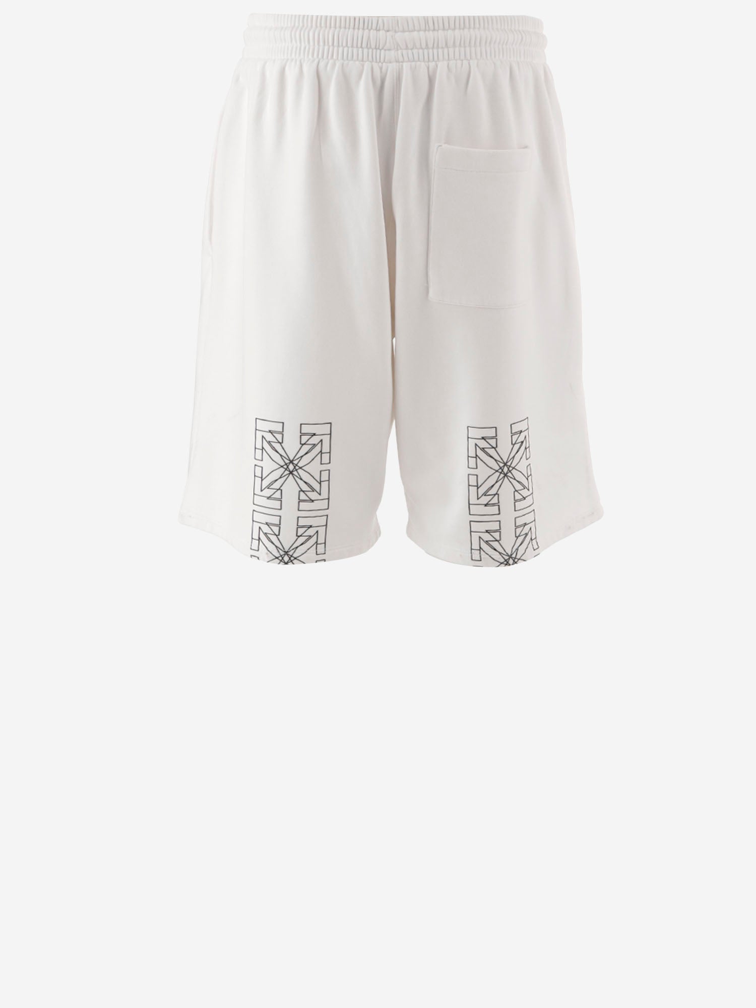 PANTALONI CORTI HERALDIC ARROW IN COTONE 44MCI013S26F004100 1000 OFF-WHITE 