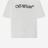 T-SHIRT IN COTONE CON LOGO OMAA120C99JER008 0110 OFF-WHITE 
