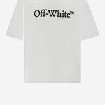 T-SHIRT IN COTONE CON LOGO OMAA120C99JER008 0110 OFF-WHITE 