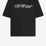 T-SHIRT IN COTONE CON LOGO OMAA120C99JER008 1001 OFF-WHITE 