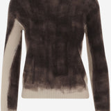 MAGLIA IN CASHMERE CON EFFETTO SFUMATO D300AE WHITE OLIVER LATTUGHI 