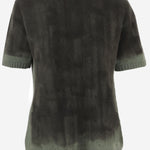 T-SHIRT IN CASHMERE CON EFFETTO SFUMATO D301AE HARPER OLIVER LATTUGHI 