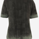 T-SHIRT IN CASHMERE CON EFFETTO SFUMATO D301AE HARPER OLIVER LATTUGHI 