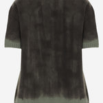 T-SHIRT IN CASHMERE CON EFFETTO SFUMATO D301AE HARPER OLIVER LATTUGHI 