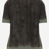 T-SHIRT IN CASHMERE CON EFFETTO SFUMATO D301AE HARPER OLIVER LATTUGHI 