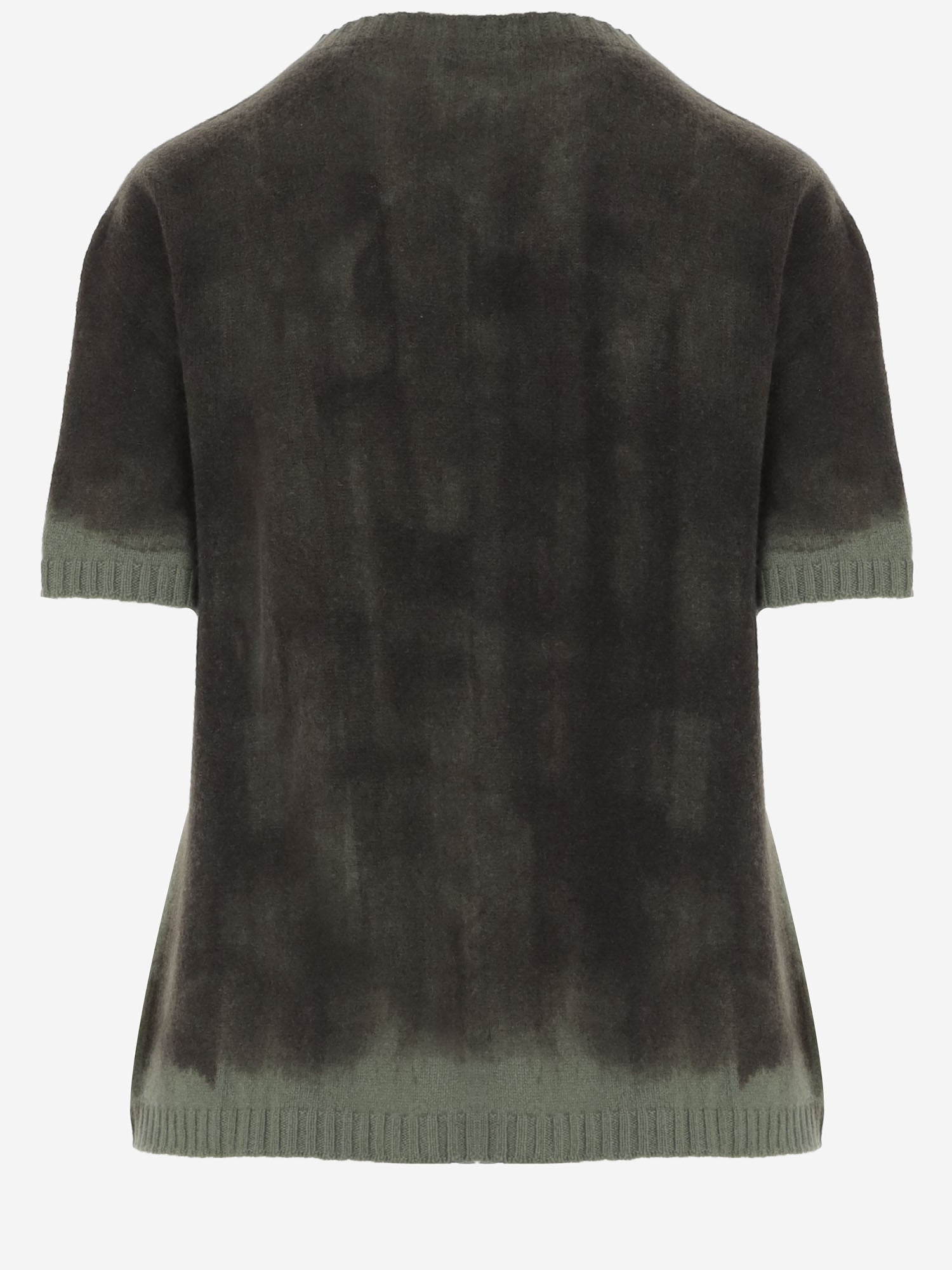 T-SHIRT IN CASHMERE CON EFFETTO SFUMATO D301AE HARPER OLIVER LATTUGHI 