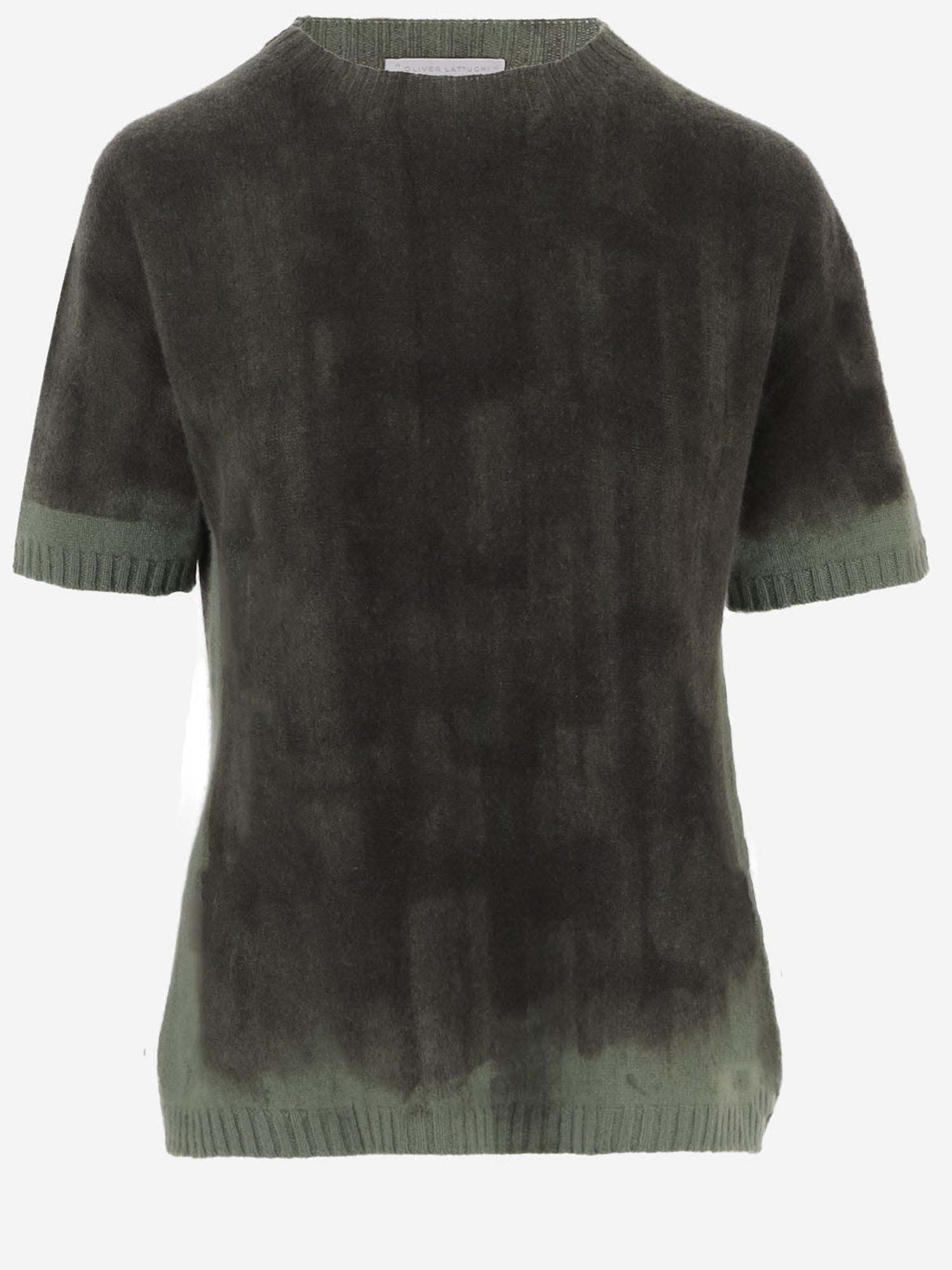 T-SHIRT IN CASHMERE CON EFFETTO SFUMATO D301AE HARPER OLIVER LATTUGHI 