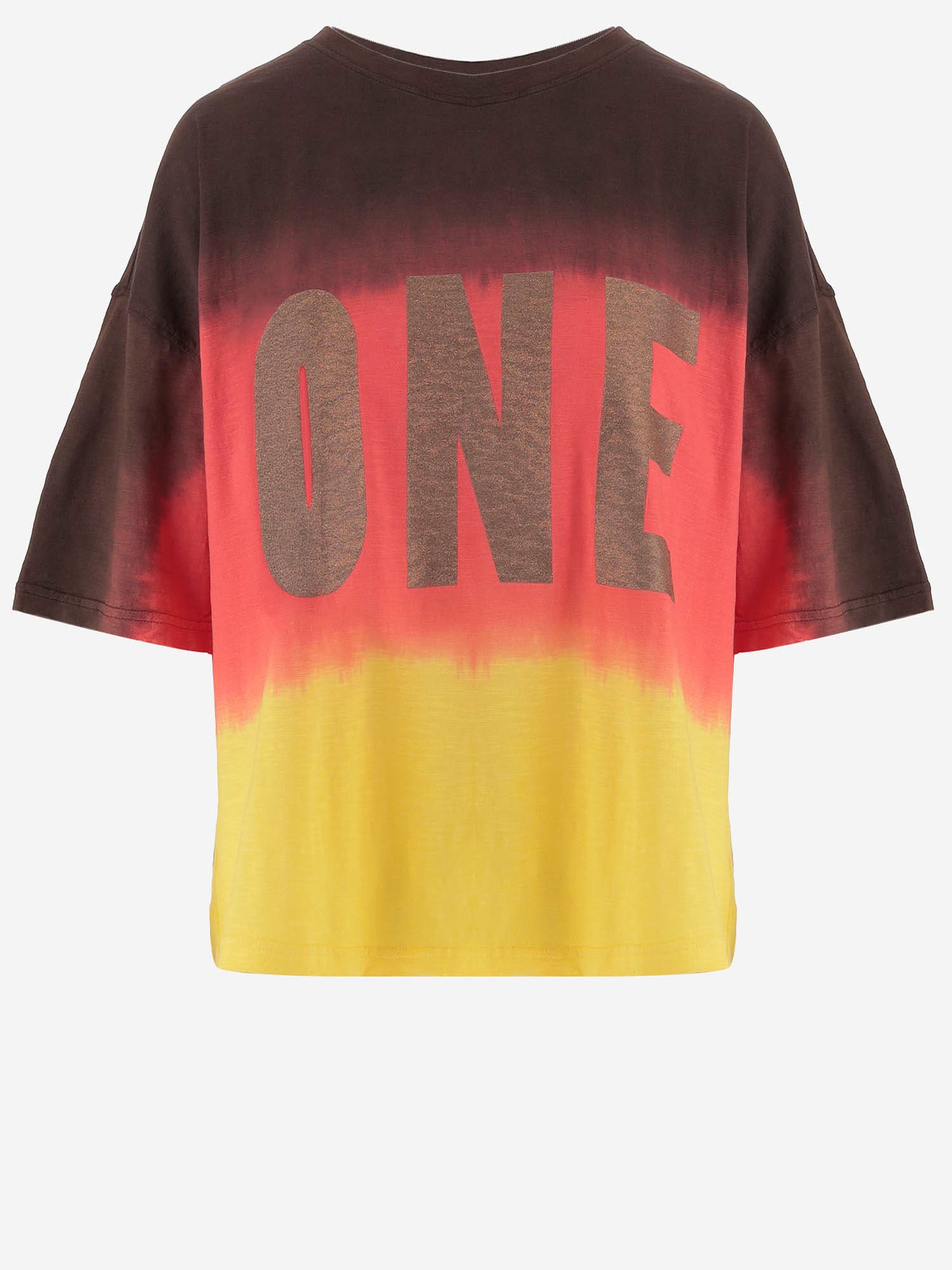 T-SHIRT IN COTONE CON LOGO ALAN CHOCOREDYELLOW ONE TEE 