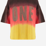 T-SHIRT IN COTONE CON LOGO ALAN CHOCOREDYELLOW ONE TEE 
