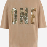 T-SHIRT IN COTONE CON LOGO ALAN SAND ONE TEE 