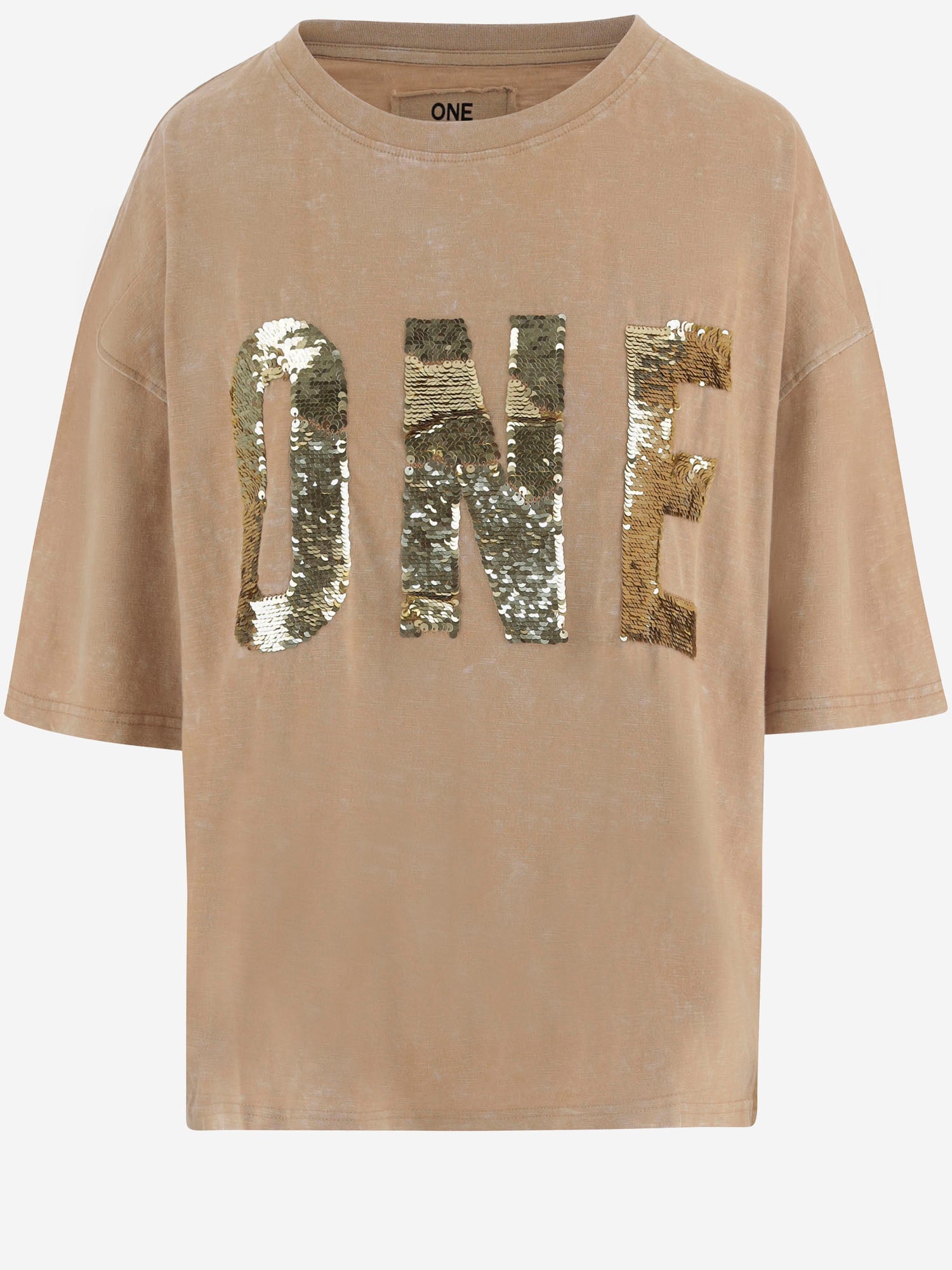 T-SHIRT IN COTONE CON LOGO ALAN SAND ONE TEE 