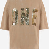 T-SHIRT IN COTONE CON LOGO ALAN SAND ONE TEE 